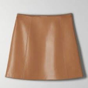 Babaton modern faux vegan Leather Mini Skirt
